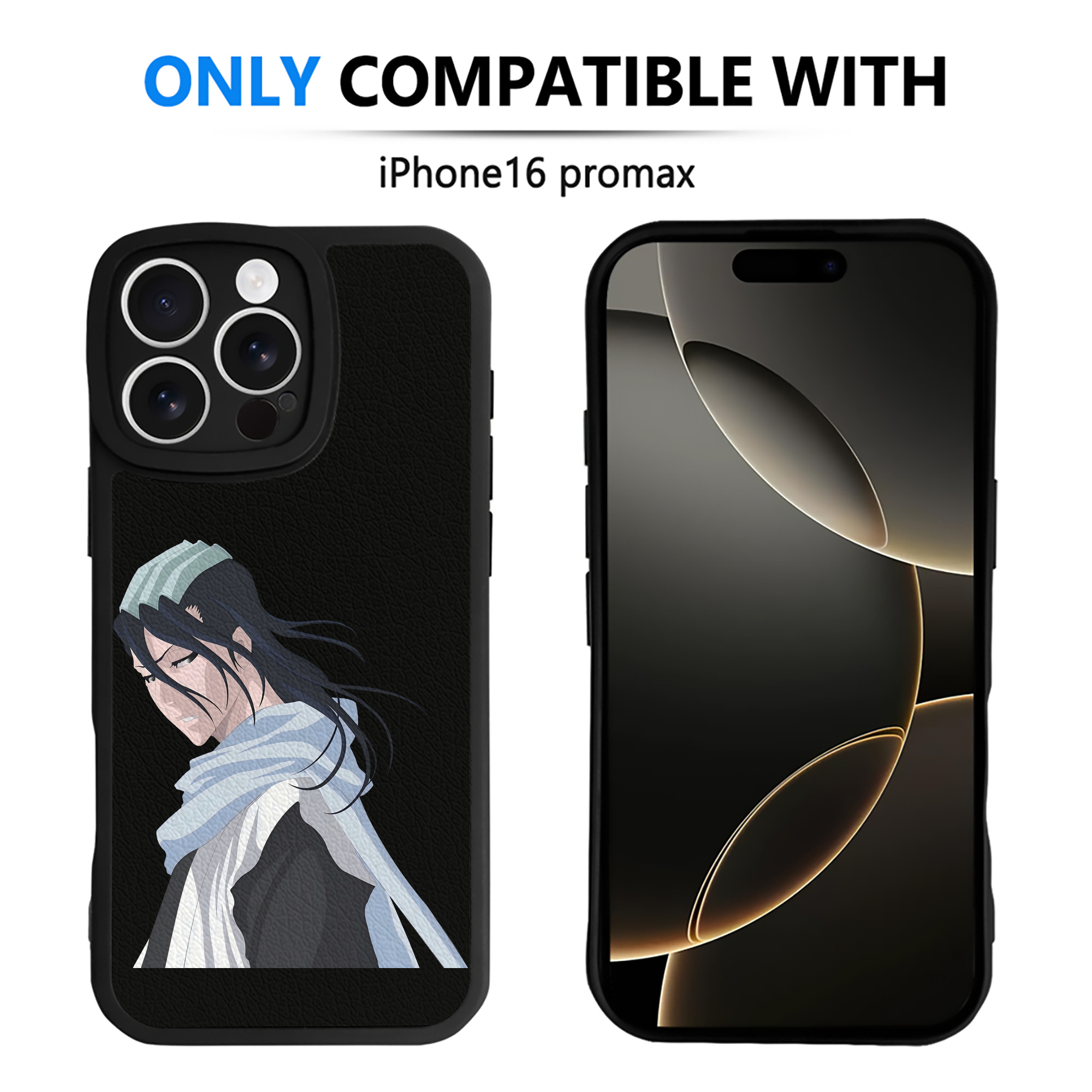 （画像用） ブリーチ くちき びゃくや BLEACH Kuchiki Byakuya 【iPhone 16シリーズ対応】シリコンスマホケース（レザー調） 材質：シリコン